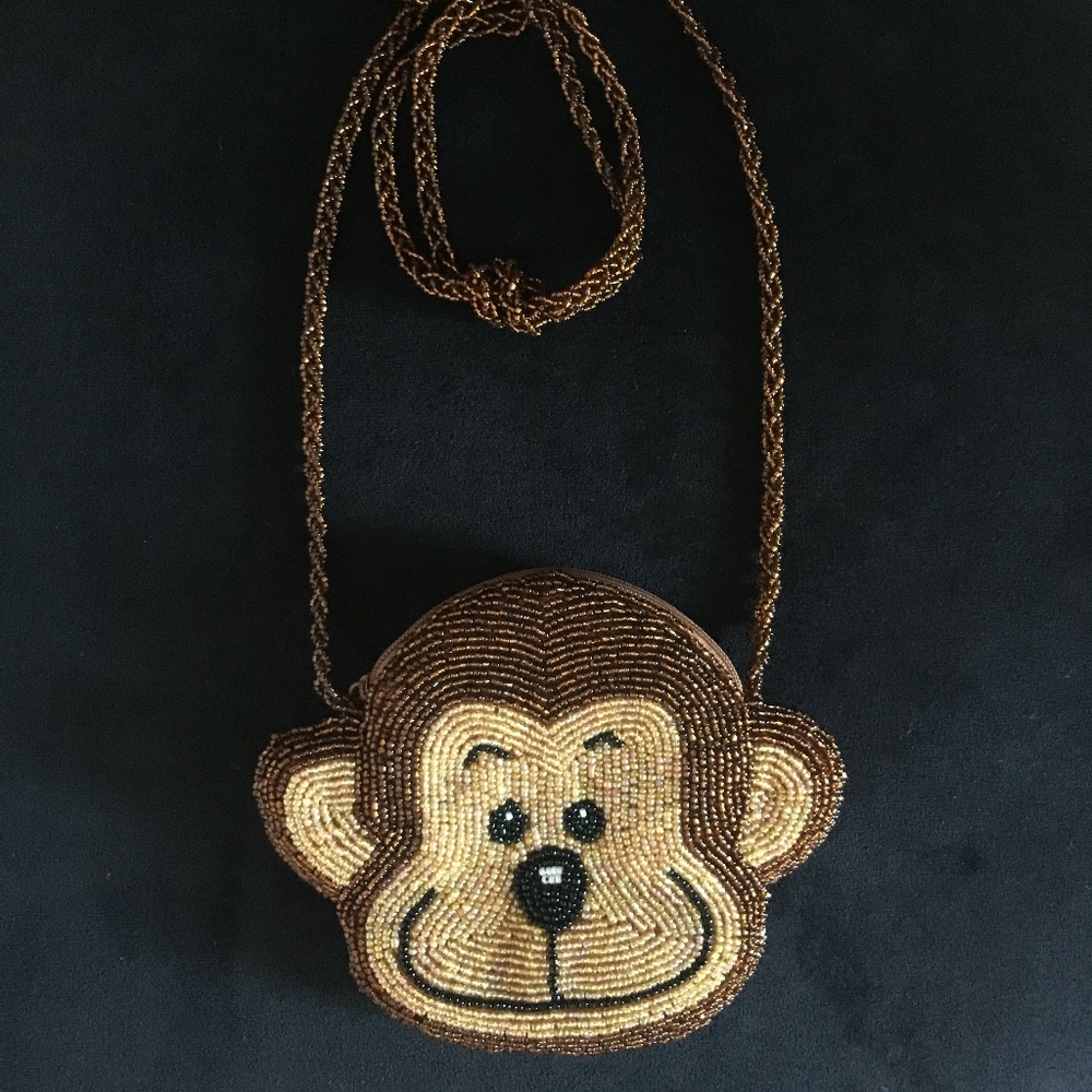 Beaded Monkey Purse